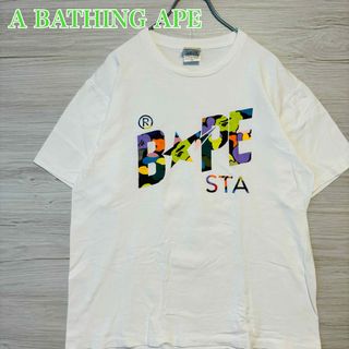 アベイシングエイプ(A BATHING APE)の【希少デザイン】アベイシングエイプ　Tシャツ　Lサイズ　両面デザイン　入手困難(Tシャツ/カットソー(半袖/袖なし))