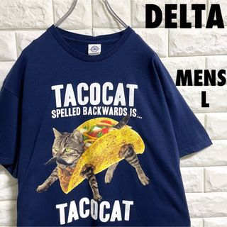 デルタ(DELTA)のデルタ　タコキャット　半袖Tシャツ　ネコ　タコスプリント　メンズLサイズ(Tシャツ/カットソー(半袖/袖なし))