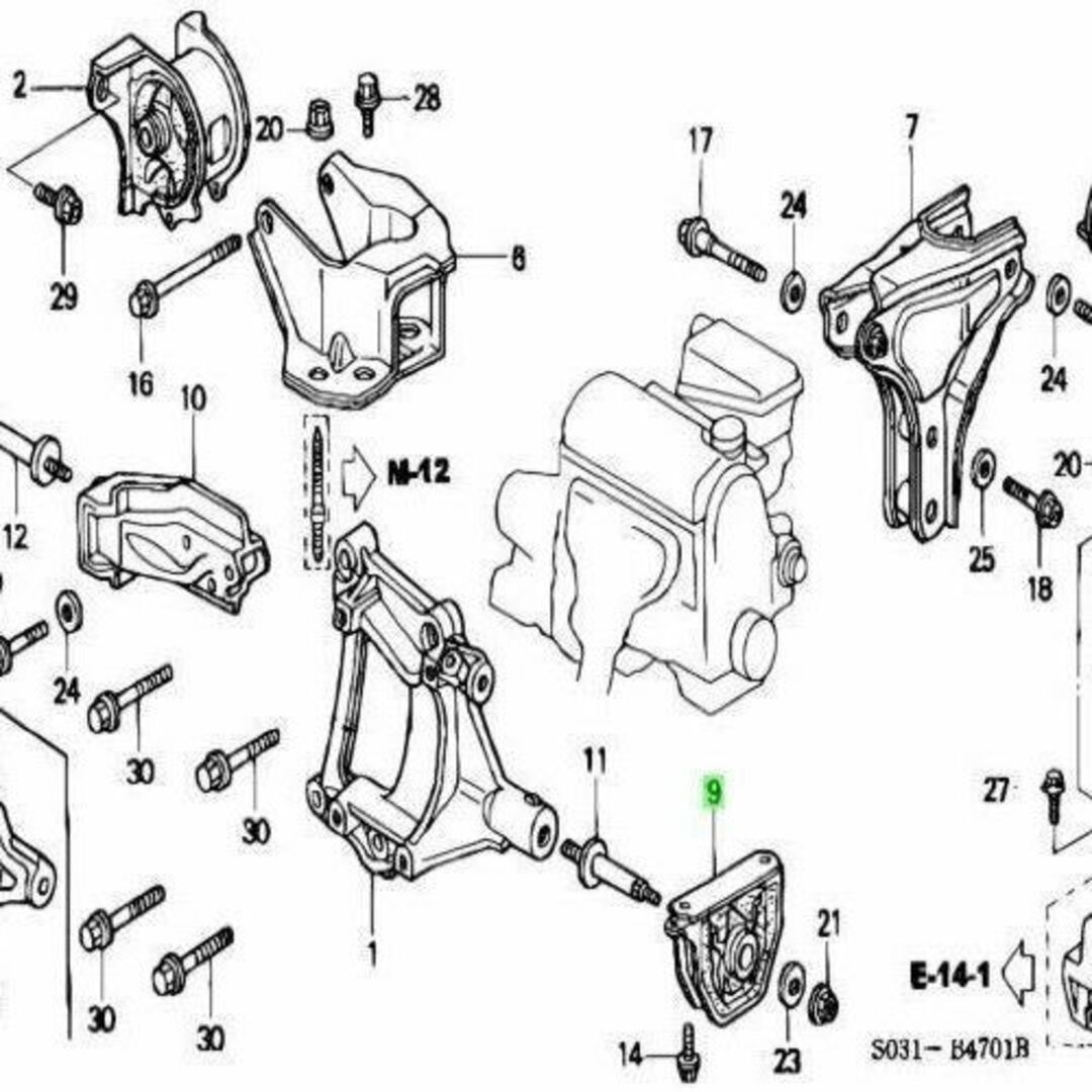 ホンダ(ホンダ)のホンダ ラバー インテグラ 左 フロントストッパーインシユレーター 純正 自動車/バイクの自動車(車種別パーツ)の商品写真