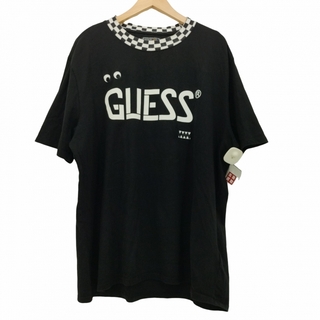 ゲス(GUESS)のGUESS(ゲス) モノクロクルーネック フロントロゴ半袖tシャツ メンズ(Tシャツ/カットソー(半袖/袖なし))