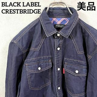 BLACK LABEL CRESTBRIDGE - 【美品✨】☆ブラックレーベルクレストブリッジ☆デニムシャツ☆Mサイズ☆ネイビー☆