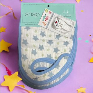 【人気スタイ】snap bib   男の子用　よだれかけ　コットン　柔らかい素材(ベビースタイ/よだれかけ)