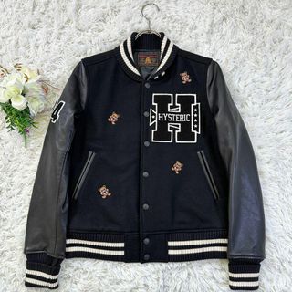 ヒステリックグラマー(HYSTERIC GLAMOUR)の美品 入手困難 ヒステリックグラマー ブルゾン ヒスベア M ビッグロゴ 羊革(スタジャン)