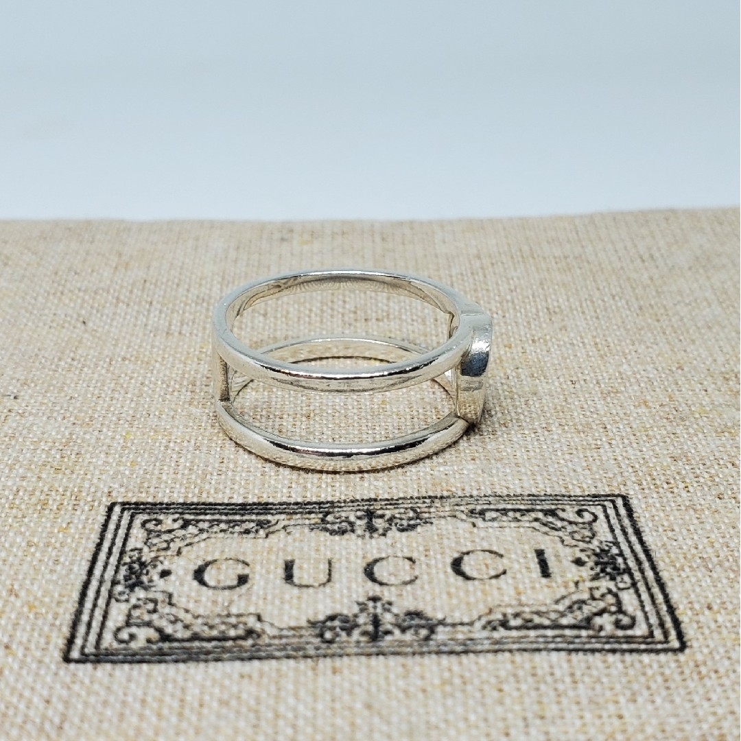 Gucci(グッチ)の【現行品】GUCCI ロッキング G ワイドリング  オープン 【21】 メンズのアクセサリー(リング(指輪))の商品写真