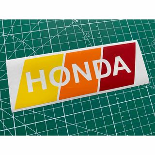 ホンダ(ホンダ)の3色HONDAカッティングステッカー イエロー オレンジ 赤 本田 ホンダ(車外アクセサリ)