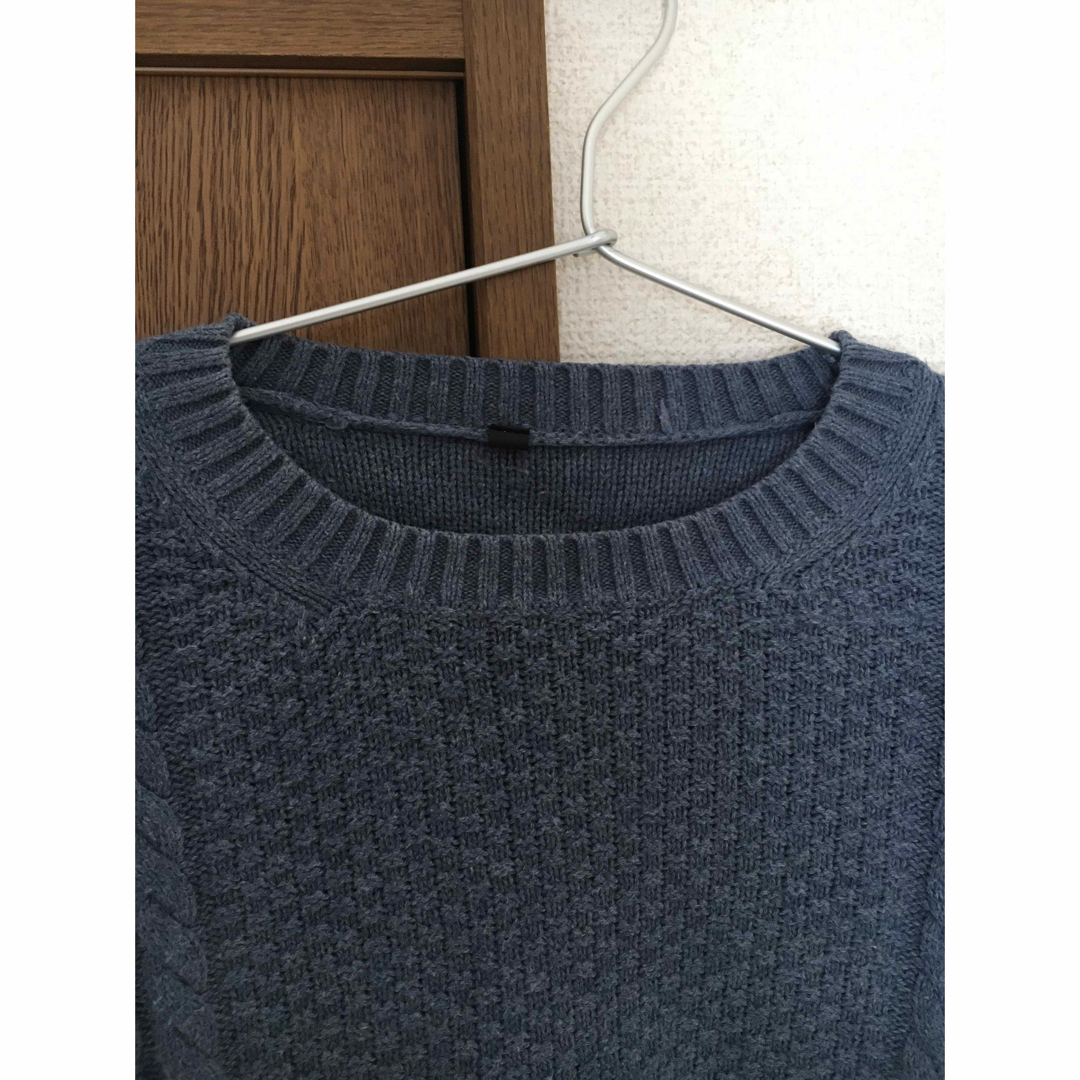 MUJI (無印良品)(ムジルシリョウヒン)のセーター　ニット　青　ブルー　シンプル　カジュアル　ユニセックス メンズのトップス(ニット/セーター)の商品写真