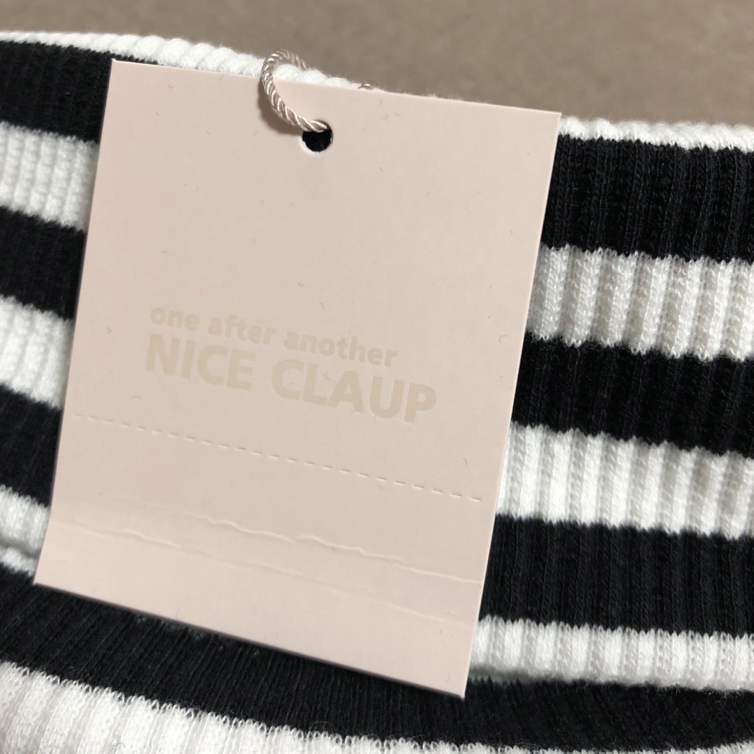 one after another NICE CLAUP(ワンアフターアナザーナイスクラップ)のNCイニシャルハイネックトップス【NICE CLAUP】ナイスクラップ レディースのトップス(カットソー(長袖/七分))の商品写真