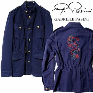 ガブリエレパジーニ(Gabriele Pasini)の新品 ガブリエレパジーニ イタリア製 龍刺繍 M65ジャケット XL相当(ミリタリージャケット)