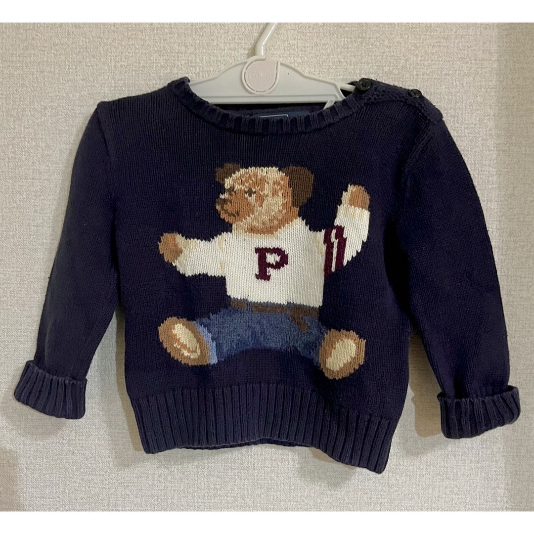 POLO RALPH LAUREN(ポロラルフローレン)のポロベア　ニット　12m 80  ラルフローレン キッズ/ベビー/マタニティのベビー服(~85cm)(ニット/セーター)の商品写真