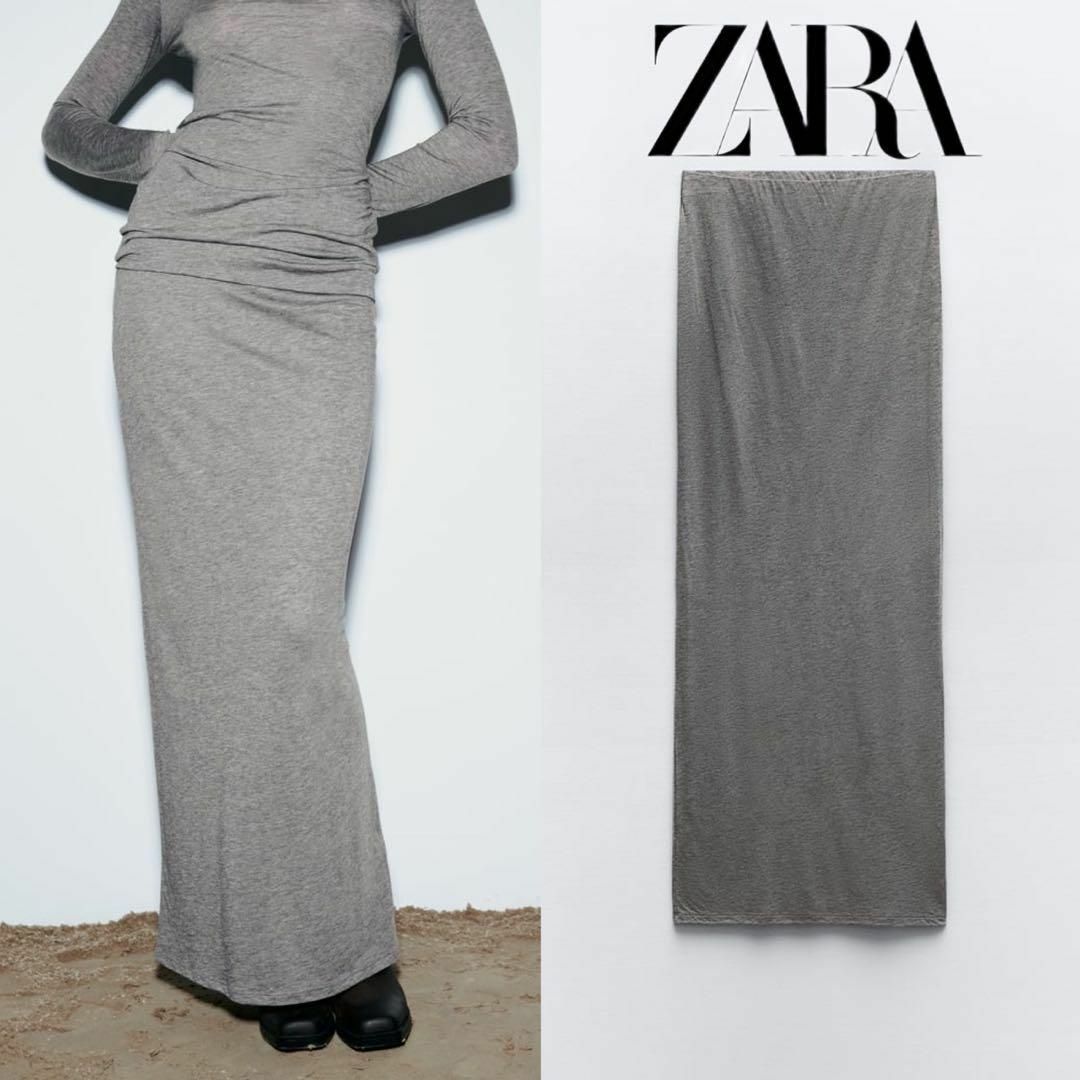 ZARA(ザラ)の11 ZARA ウールブレンド ミディスカート M レディースのスカート(ロングスカート)の商品写真