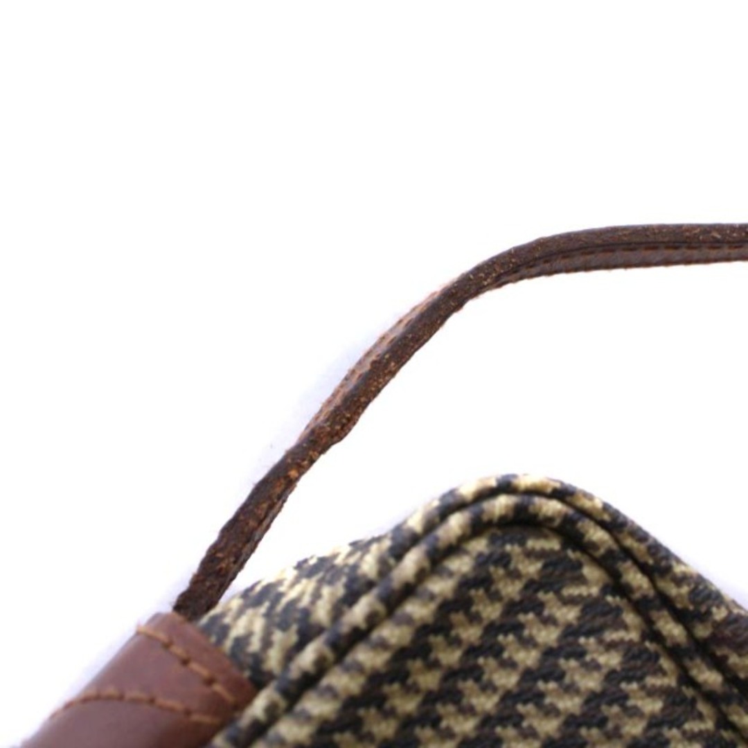 POLO RALPH LAUREN(ポロラルフローレン)のポロ ラルフローレン ショルダーバッグ PVC 千鳥柄 ロゴ ベージュ 黒 レディースのバッグ(ショルダーバッグ)の商品写真