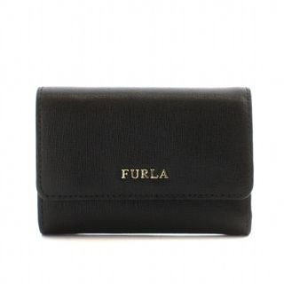 フルラ(Furla)のフルラ 三つ折り財布 バビロン ロゴ ゴールド金具 レザー 黒 872817(財布)