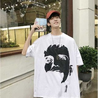 ホワイト/２XLメンズ　　Tシャツ　デザインTシャツ(Tシャツ/カットソー(半袖/袖なし))