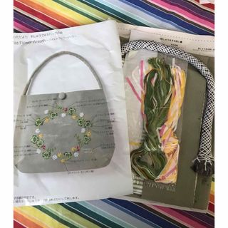 フェリシモ(FELISSIMO)のフェリシモ  青木和子　バッグキット　ワイルドフラワーリース  新品(生地/糸)