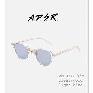 エーディーエスアール(A.D.S.R.)の【美品】 A.D.S.R SATCHMO 03 ライトブルーレンズ ケース付き(サングラス/メガネ)