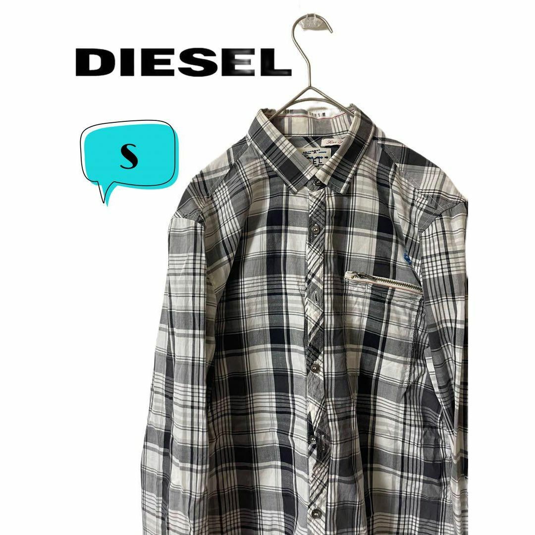 DIESEL(ディーゼル)のDIESEL ディーゼル　メンズ　長袖チェックシャツ　S メンズのトップス(シャツ)の商品写真