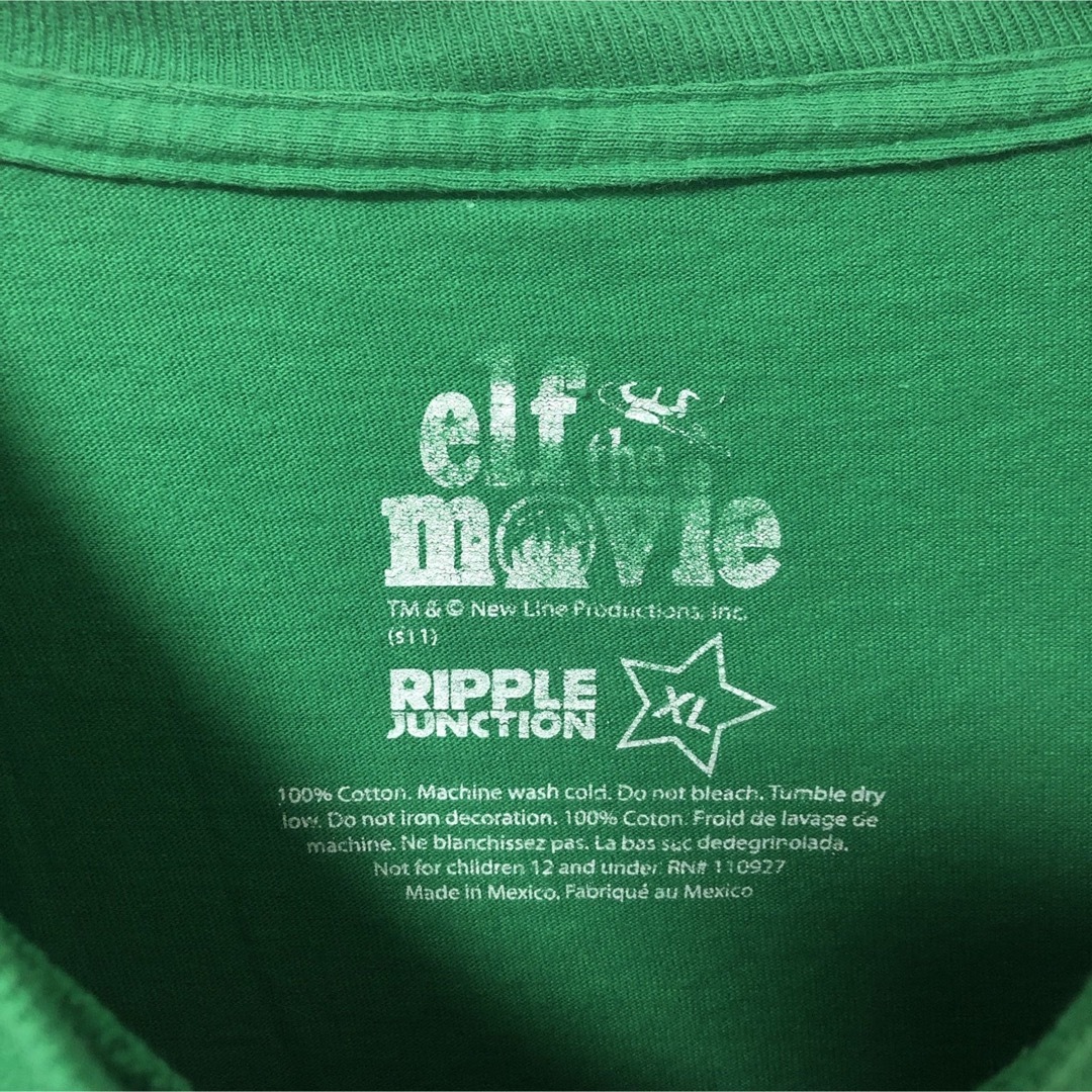 elf the movie オーバーサイズ tシャツ ビッグシルエット 緑 古着 メンズのトップス(Tシャツ/カットソー(半袖/袖なし))の商品写真