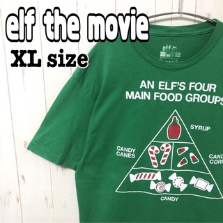 elf the movie オーバーサイズ tシャツ ビッグシルエット 緑 古着(Tシャツ/カットソー(半袖/袖なし))
