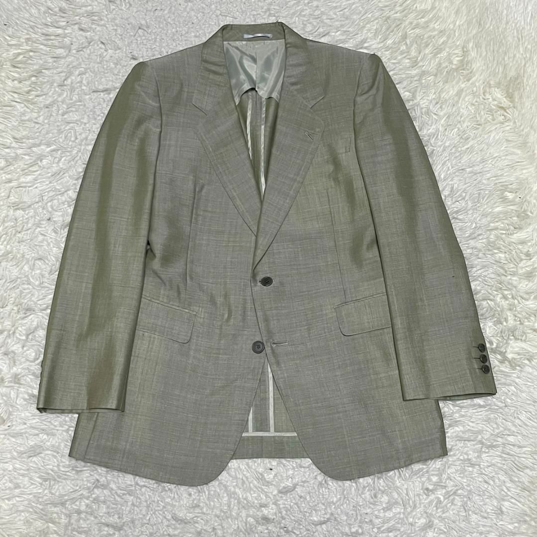 LANVIN(ランバン)のヴィンテージ LANVIN セットアップ シングルスーツ R48 カーキ系 メンズのスーツ(セットアップ)の商品写真
