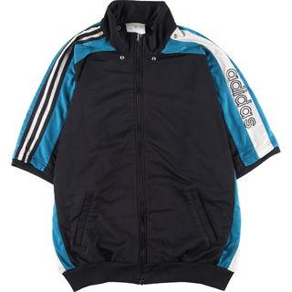 アディダス(adidas)の古着 80年代 アディダス adidas 半袖 ジャージ トラックジャケット メンズL ヴィンテージ /eaa421801(その他)