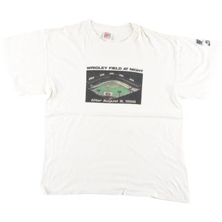 ナイキ(NIKE)の古着 90年代 ナイキ NIKE 銀タグ MLB CHICAGO CUBS シカゴカブス プリントTシャツ USA製 メンズL ヴィンテージ /eaa424369(Tシャツ/カットソー(半袖/袖なし))