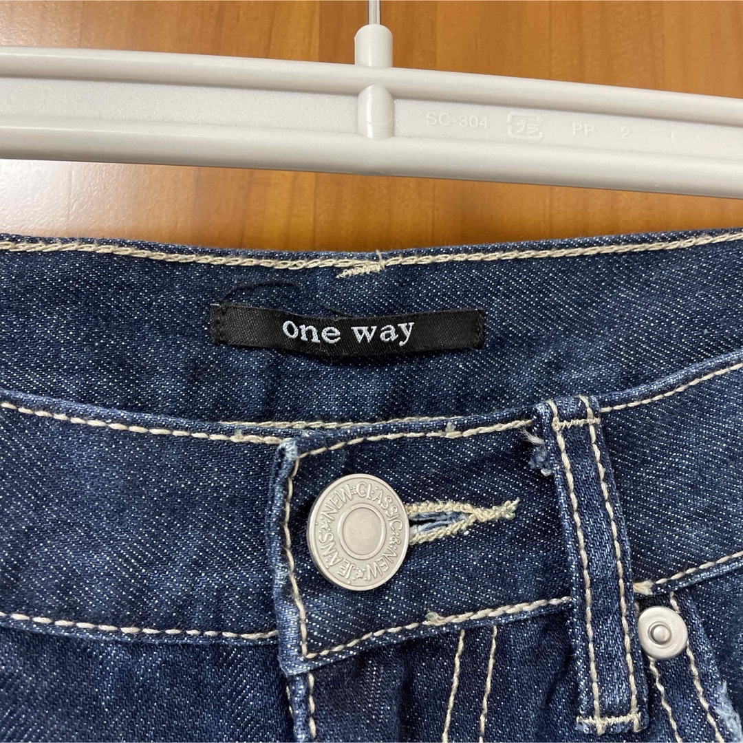 oneway デニム　ジーパン　レディース　洋服　古着　ファッション レディースのパンツ(デニム/ジーンズ)の商品写真