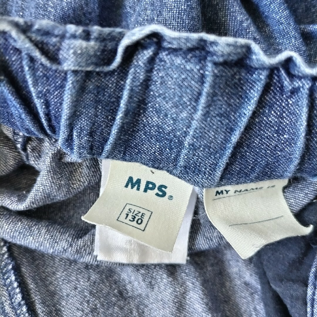 MPS(エムピーエス)のガウチョパンツ　MPS パンツ　デニム　130　クーポン キッズ/ベビー/マタニティのキッズ服女の子用(90cm~)(パンツ/スパッツ)の商品写真