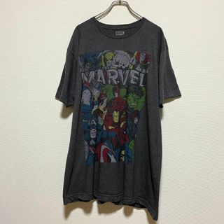 マーベル(MARVEL)のアメリカ古着　マーベル 集合プリント　スパイダーマン　アイアンマン　半袖Tシャツ(Tシャツ/カットソー(半袖/袖なし))