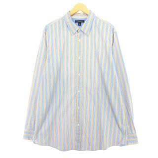 バナナリパブリック(Banana Republic)の古着 00年代 バナナリパブリック BANANA REPUBLIC CLASSIC FIT 長袖 ストライプシャツ メンズXL /eaa421815(シャツ)