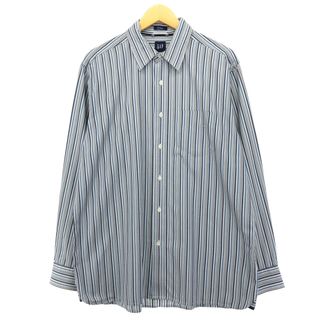 ギャップ(GAP)の古着 00年代 ギャップ GAP CLASSIC 長袖 ストライプシャツ メンズL /eaa422133(シャツ)