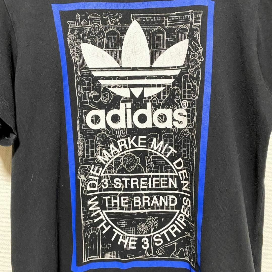 adidas(アディダス)のアメリカ古着　トレフォイル　三つ葉ロゴ　ブラック　黒　コットン　D31 メンズのトップス(Tシャツ/カットソー(半袖/袖なし))の商品写真