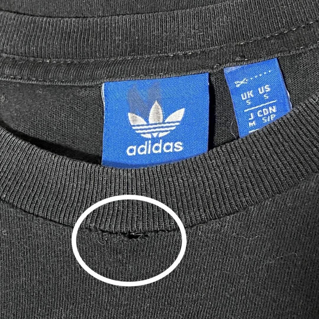 adidas(アディダス)のアメリカ古着　トレフォイル　三つ葉ロゴ　ブラック　黒　コットン　D31 メンズのトップス(Tシャツ/カットソー(半袖/袖なし))の商品写真