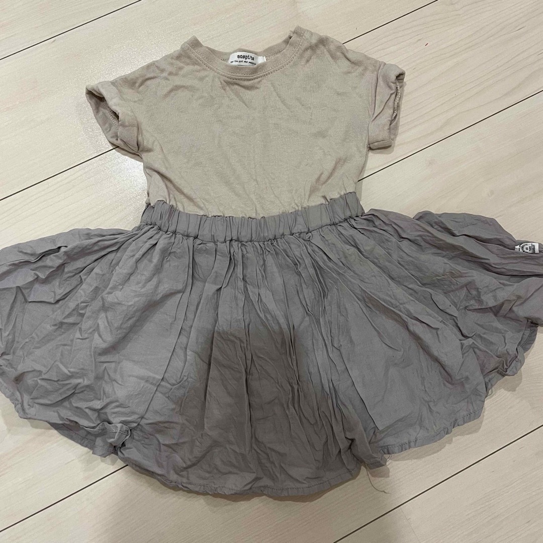 しまむら(シマムラ)のしまむら　ワンピース　半袖　90 キッズ/ベビー/マタニティのキッズ服女の子用(90cm~)(ワンピース)の商品写真