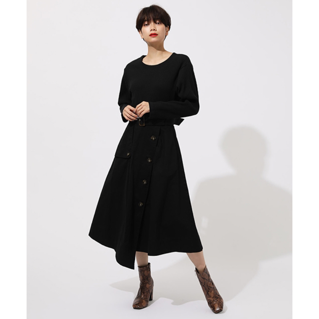 AZUL by moussy(アズールバイマウジー)のAZUL BY MOUSSY アズール トレンチドッキングワンピース レディースのワンピース(ロングワンピース/マキシワンピース)の商品写真