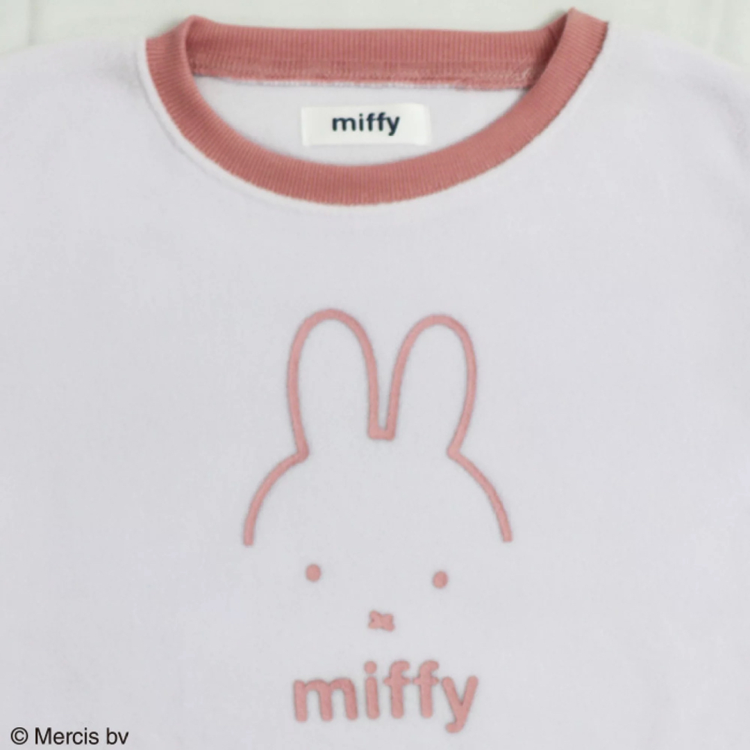 miffy(ミッフィー)のmiffy マイクロフリースパジャマ(パープル)110 キッズ/ベビー/マタニティのキッズ服女の子用(90cm~)(パジャマ)の商品写真