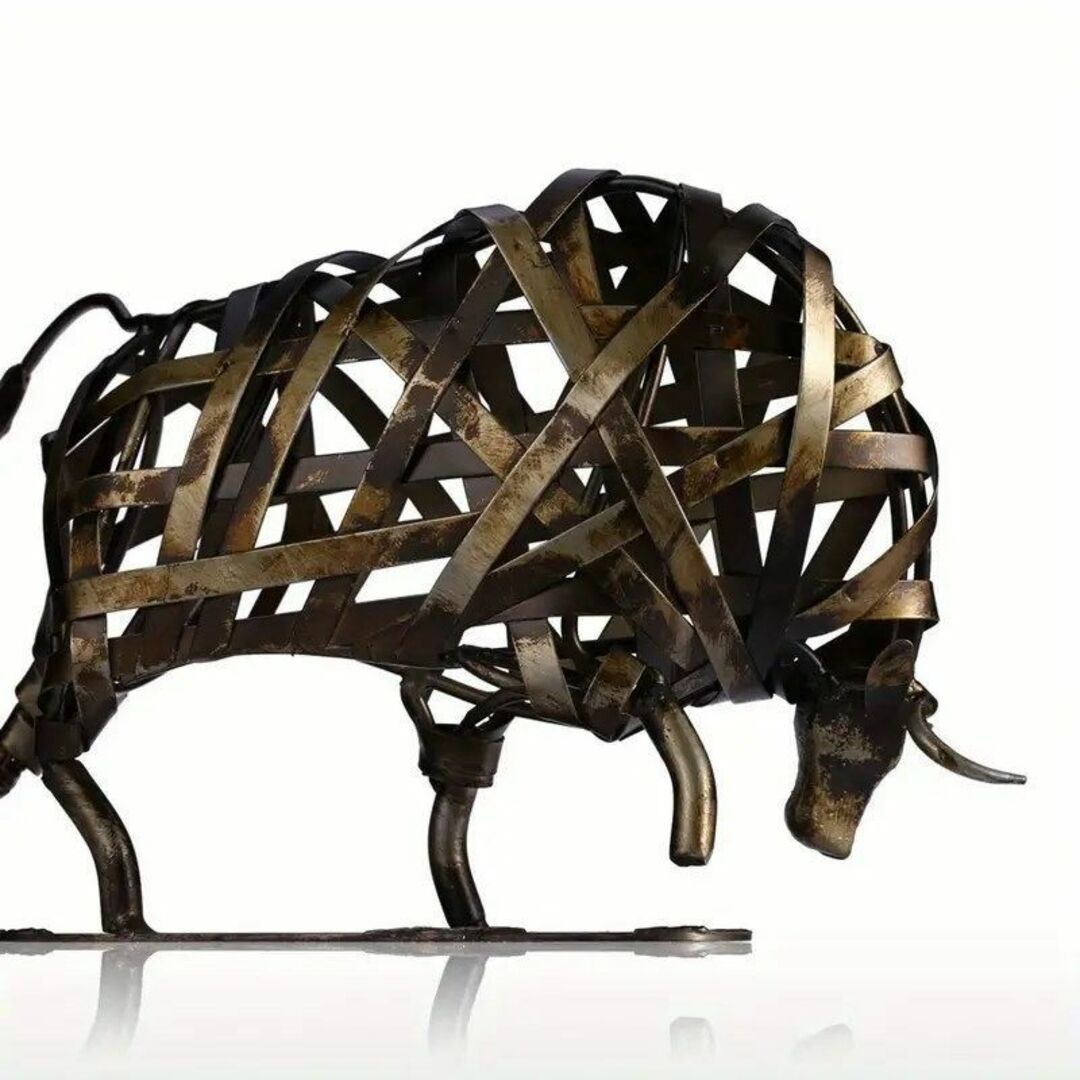 置物 オブジェ 牛 インテリア アート 金属彫刻 工芸品 アイアン 置物 オブジェ 牛 インテリア アート 金属彫刻 工芸品 アイアン