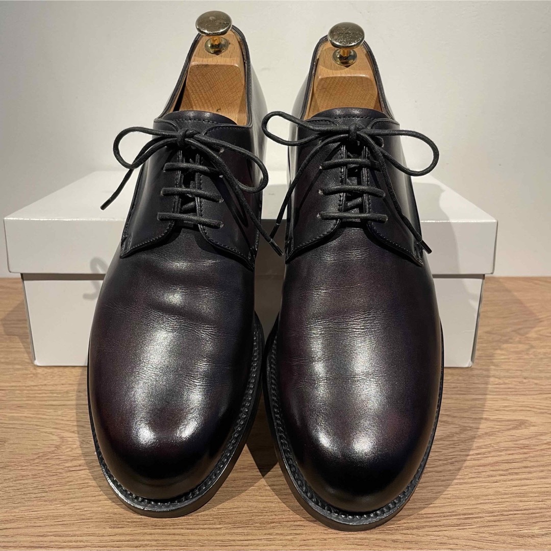 Berluti(ベルルッティ)のベルルッティ グッドイヤー プレーントゥ 黒 赤茶 8 Berluti メンズの靴/シューズ(ドレス/ビジネス)の商品写真