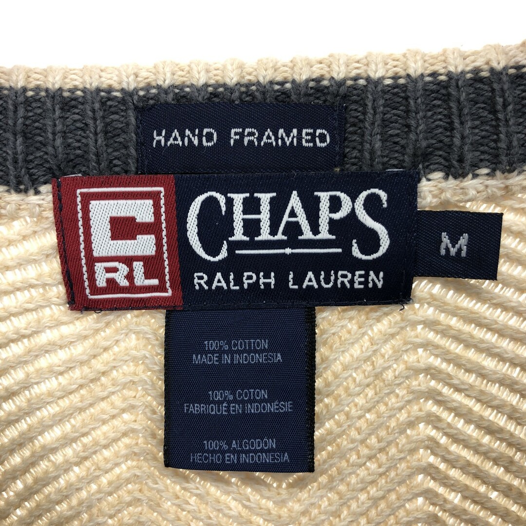 Ralph Lauren(ラルフローレン)の古着 90年代 ラルフローレン Ralph Lauren CHAPS チャップス コットンニットセーター メンズL ヴィンテージ /eaa410843 メンズのトップス(ニット/セーター)の商品写真