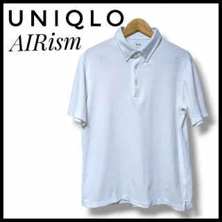 ユニクロ(UNIQLO)のユニクロ　UNIQLO　エアリズム　白　L　メンズ　夏服　Tシャツ　トップス(ポロシャツ)