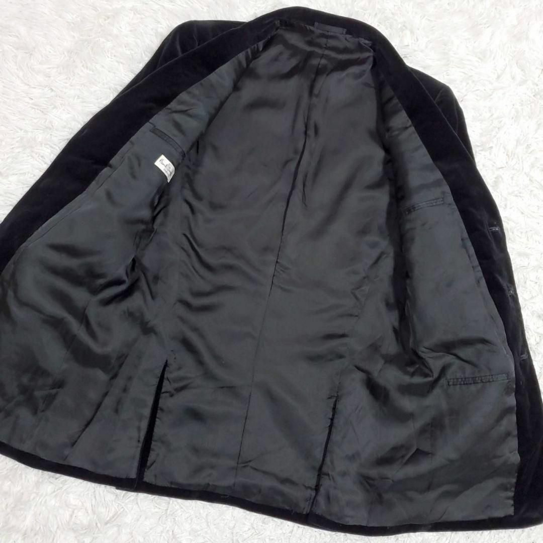 Paul Smith(ポールスミス)の美品 L ポールスミス ベロア スーツ セットアップ ツーピース 黒 日本製 メンズのスーツ(セットアップ)の商品写真