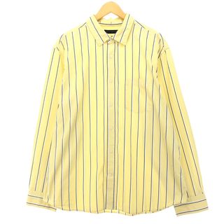 バナナリパブリック(Banana Republic)の古着 バナナリパブリック BANANA REPUBLIC 長袖 ストライプシャツ メンズXL /eaa422137(シャツ)