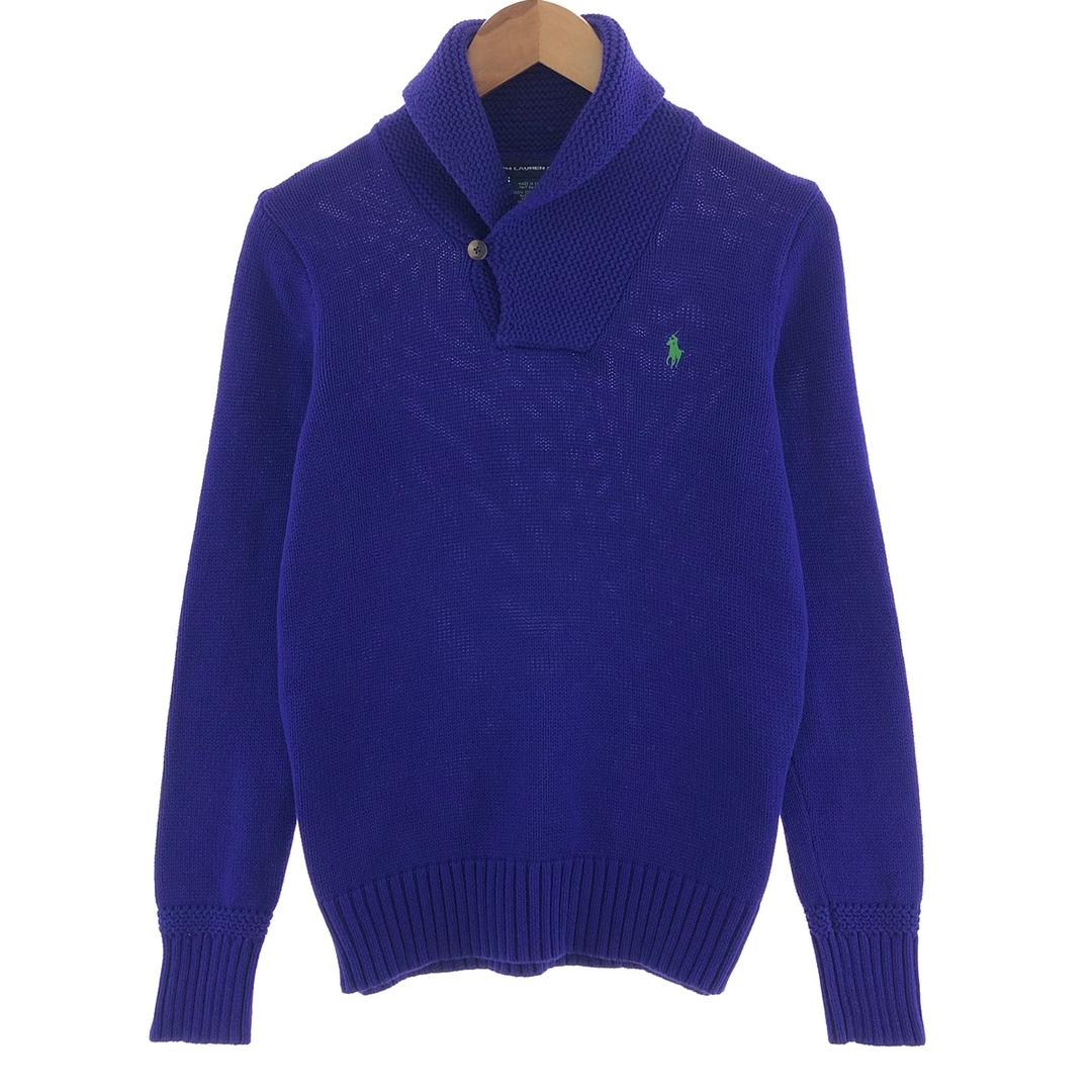 Ralph Lauren(ラルフローレン)の古着 ラルフローレン Ralph Lauren RALPH LAUREN SPORT ショールカラー コットンニットセーター レディースS /eaa390515 レディースのトップス(ニット/セーター)の商品写真