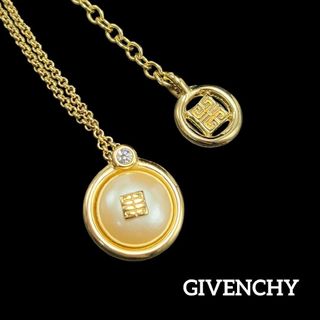 ジバンシィ(GIVENCHY)の【美品】GIVENCHY ネックレス 4G パール ストーン ゴールド(ネックレス)