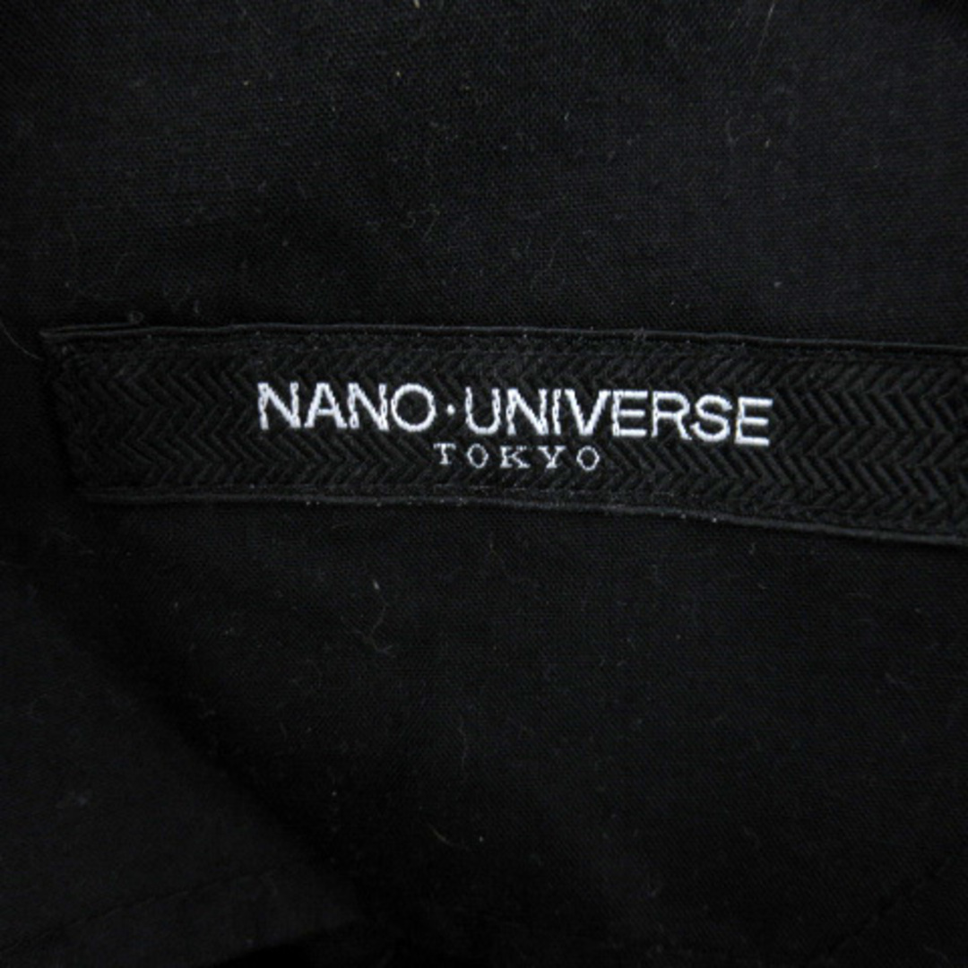 nano・universe(ナノユニバース)のナノユニバース テーパードパンツ アンクル丈 無地 M 黒 ブラック /SY10 メンズのパンツ(スラックス)の商品写真