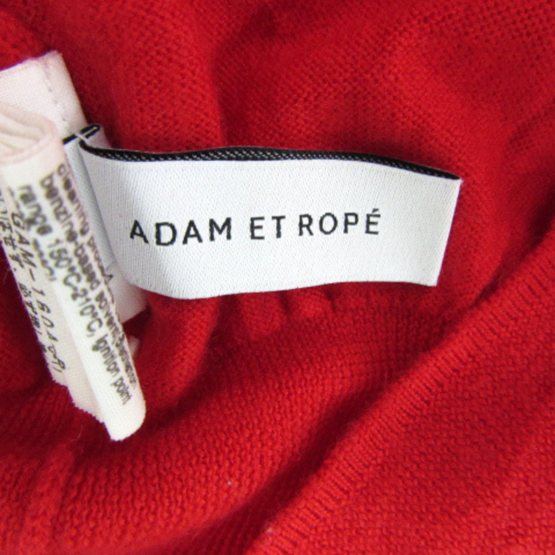 Adam et Rope'(アダムエロぺ)のアダムエロペ ニット カットソー 長袖 タートルネック 無地 ウール 赤 ■MO レディースのトップス(ニット/セーター)の商品写真