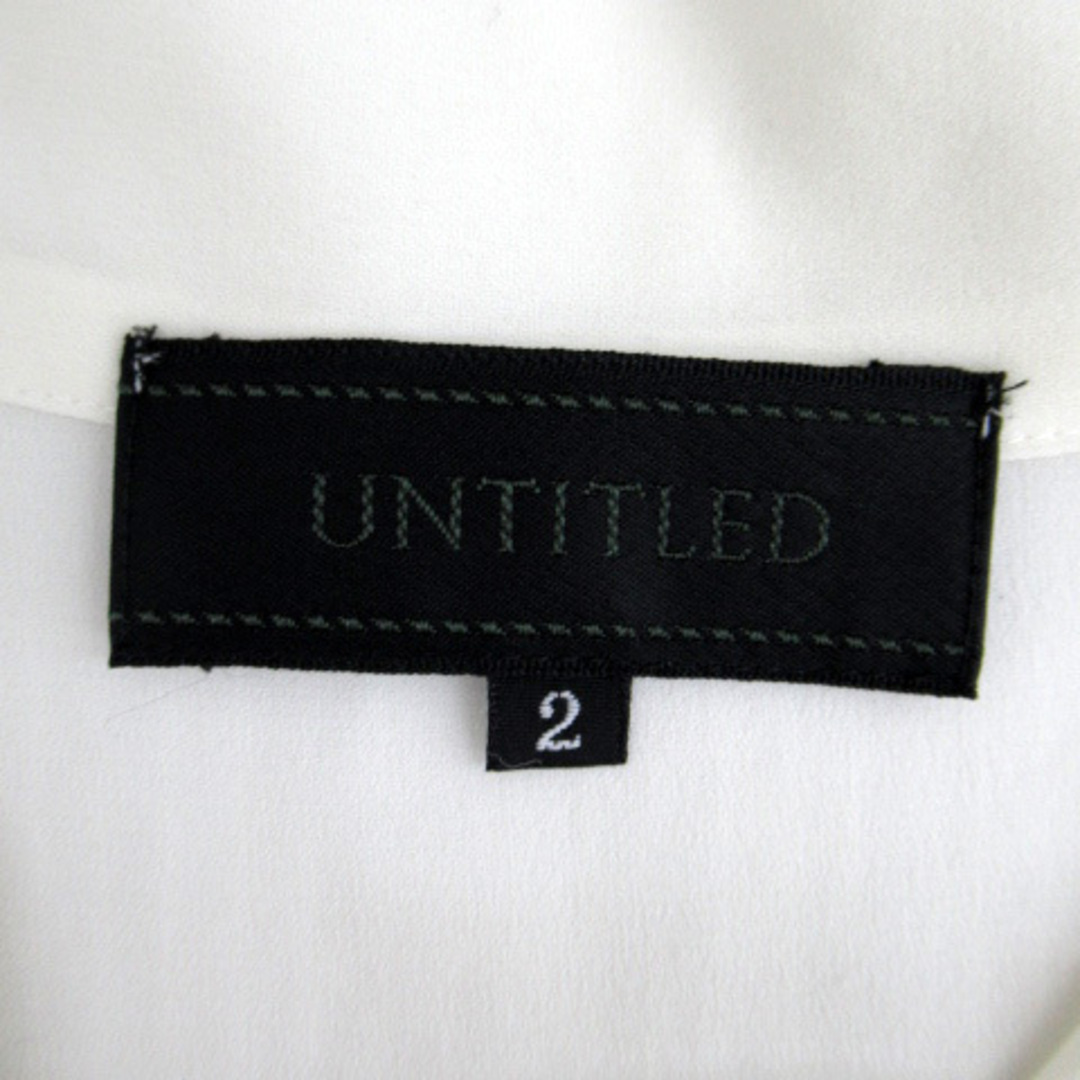 UNTITLED(アンタイトル)のアンタイトル UNTITLED シャツ ブラウス ボウタイ シアー 2 白 レディースのトップス(その他)の商品写真