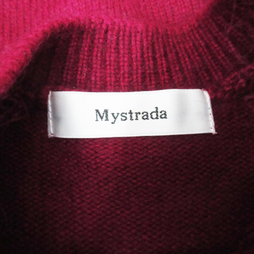 Mystrada(マイストラーダ)のマイストラーダ ニット セーター 長袖 クルーネック 無地 38 赤 レッド レディースのトップス(ニット/セーター)の商品写真