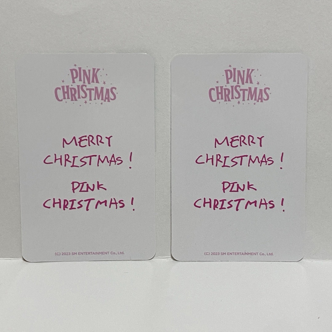 EXO(エクソ)の【EXO】PINK CHRISTMAS ベッキョン　ベク　トレカ　フォトカード エンタメ/ホビーのタレントグッズ(アイドルグッズ)の商品写真