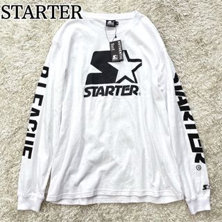 STARTER - STARTER スターター 長袖 ロンT ビッグ ロゴ プリント XL 白