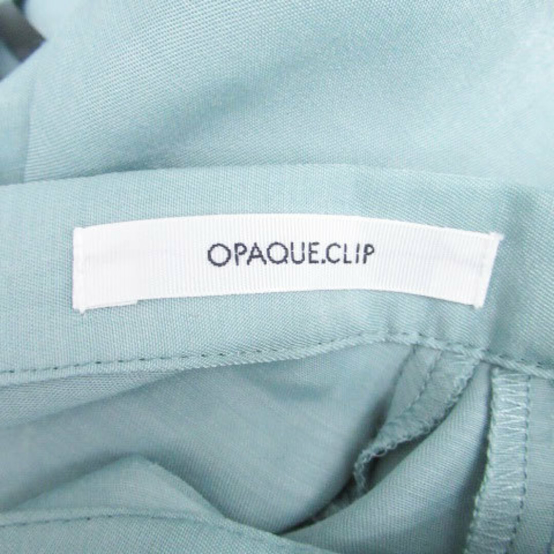 OPAQUE.CLIP(オペークドットクリップ)のオペークドットクリップ ブラウス カットソー 半袖 リボン M ミントグリーン レディースのトップス(シャツ/ブラウス(半袖/袖なし))の商品写真